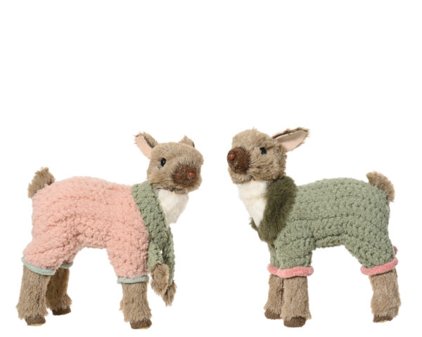 Dekoratsioon hirv kampsuniga 8xh22cm erinevad 1tk