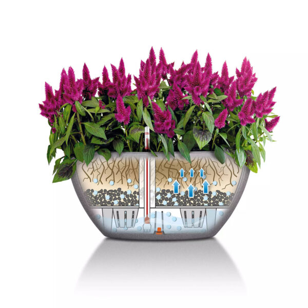 Lechuza lillepott Cubeto Stone 30x30x h13,5cm liivabeež