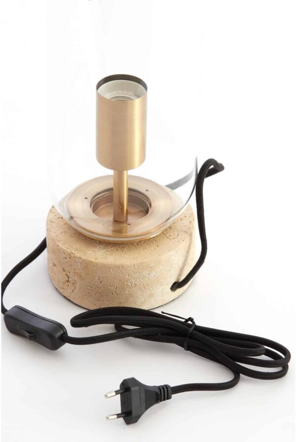 Laualamp Rylano kuldne, läbipaistev klaas Ø12x h35cm