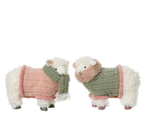 Dekoratsioon lammas kampsuniga valge 9x19x h17cm erinevad 1tk