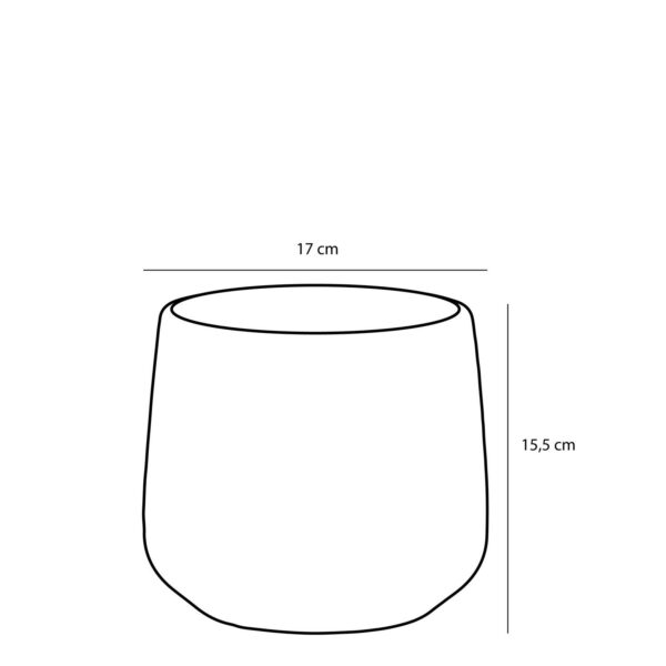 Lillepott Amber Ø17x h15,5cm matt valge