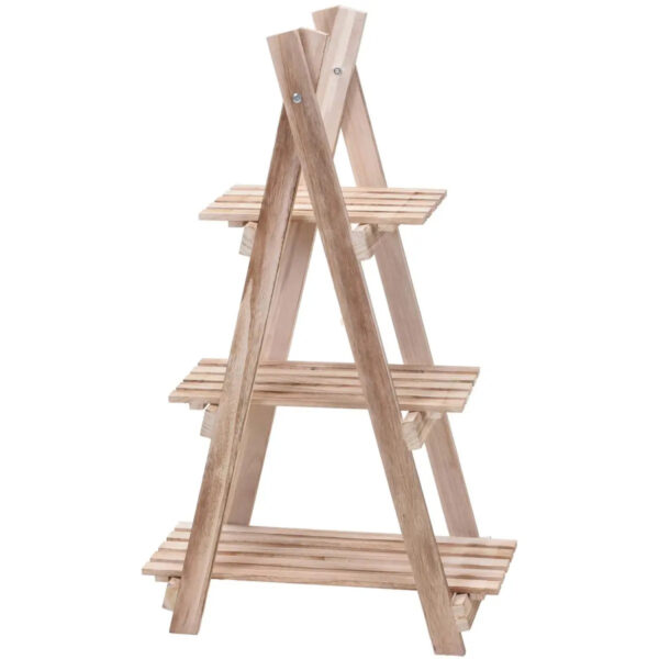 Lillepostament 3-tasandit h86cm puidust pruun