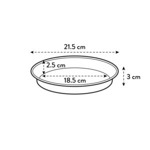 Istutuspoti alus Green Basics Ø22cm hallikasroheline