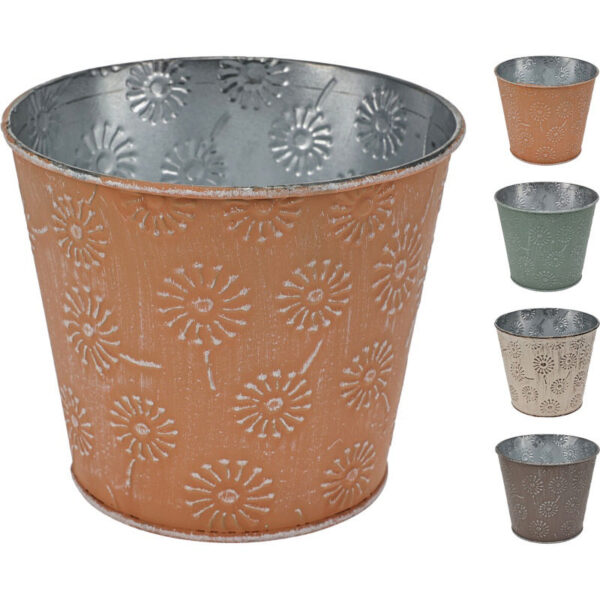Tsinkpott lilled Ø13x 11cm, värvivalik 1tk