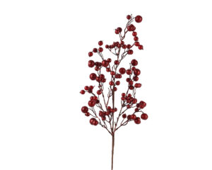 Kunstoks punaste glitter marjadega 5x16x h68cm