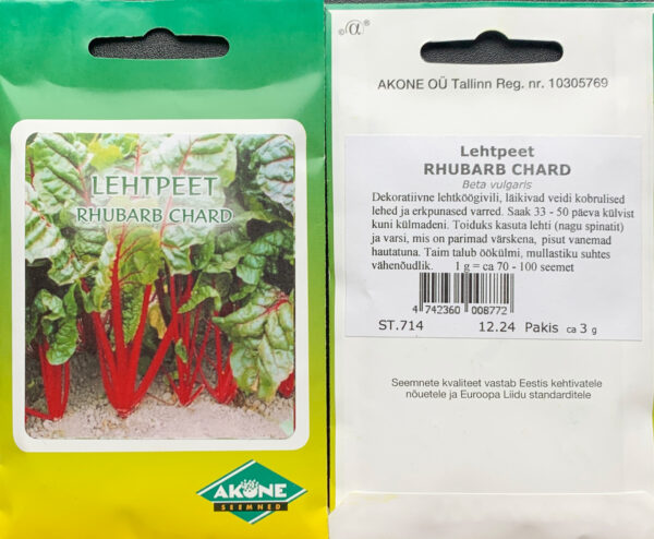 Lehtpeet 'Rhubarb Chard 3g'
