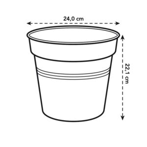 Istutuspott Green Basics Ø24x h22cm hallikasroheline