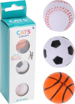 Mänguasi kassile pallid 3tk/pk
