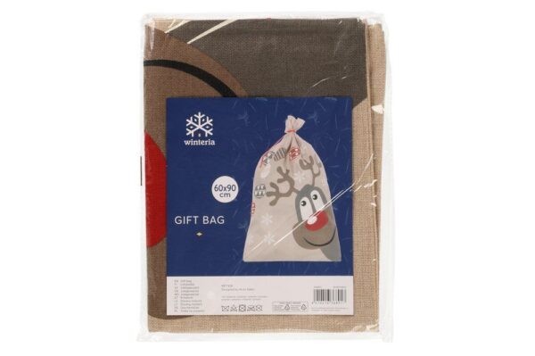 Kinkekott põdraga kangast pruun 60x90cm