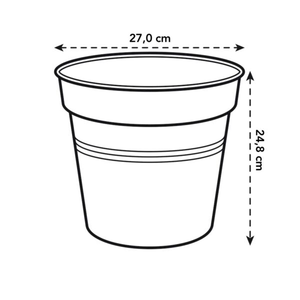 Istutuspott Green Basics Ø27x h25cm hallikasroheline