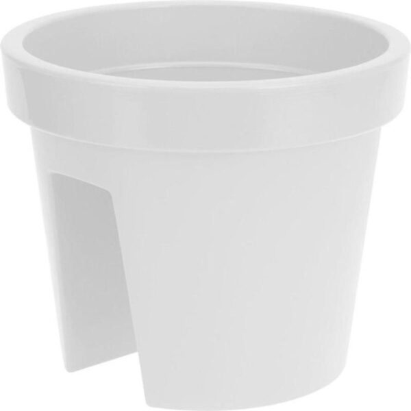 Rõdupott äärele Ø28x h25cm valge