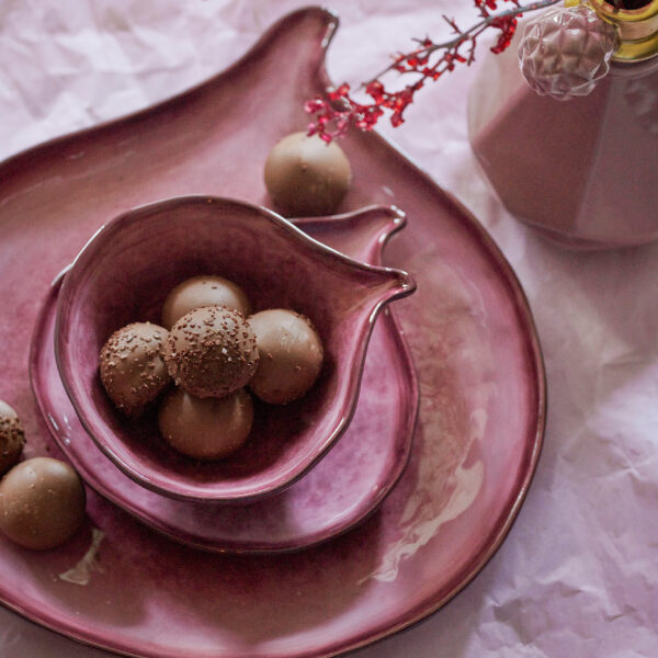 Kauss puuvili lilla/punane Ø13x h5cm erinevad 1tk