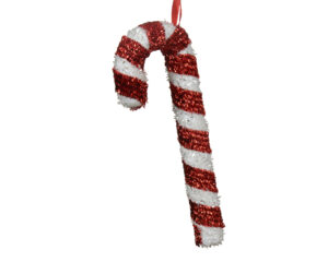 Kuuseehe Candy Cane valge, punane 2,5x8x h20,5cm