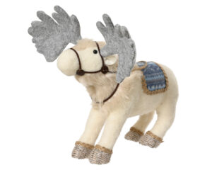 Dekoratsioon põder valge 30x28x h29cm