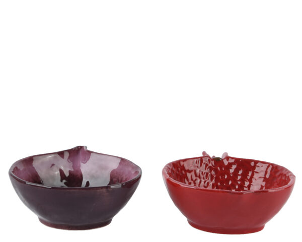 Kauss puuvili lilla/punane Ø13x h5cm erinevad 1tk