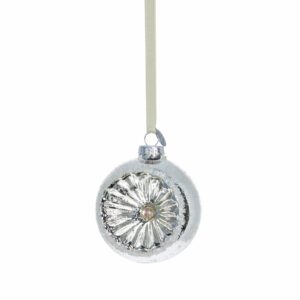 Klaaskuul Hevig hõbedane Ø8cm