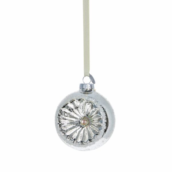 Klaaskuul Hevig hõbedane Ø8cm