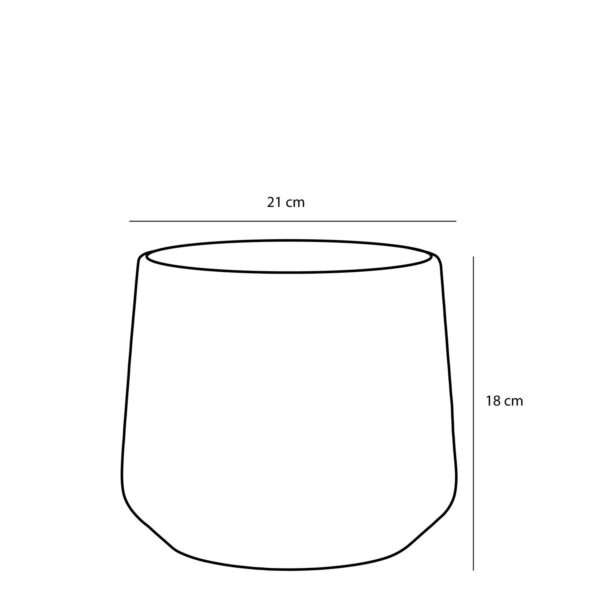 Lillepott Amber Ø21x h18cm matt valge