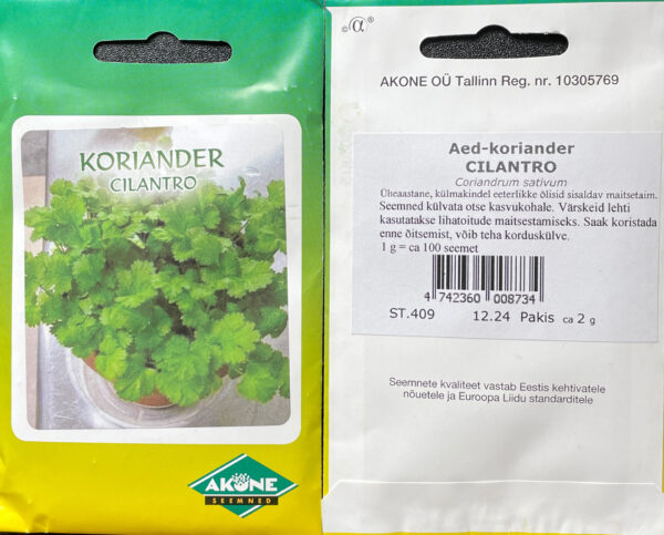 Aedkoriander 'Cilantro' 2g