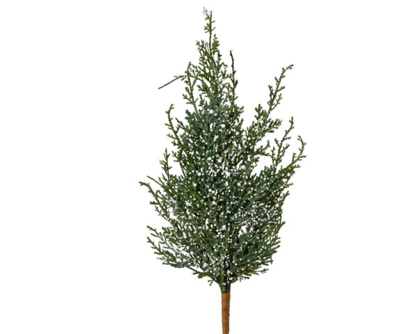 Kunstoks valgete marjadega roheline 6x18x h53cm