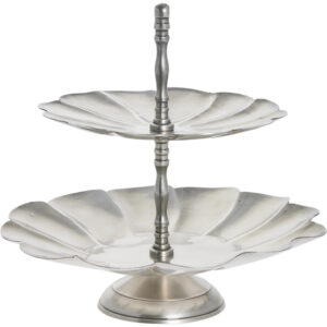 Serveerimisalus Philine hõbedane 19,5×19,5x h23cm