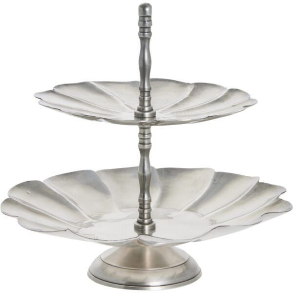 Serveerimisalus Philine hõbedane 19,5x19,5x h23cm