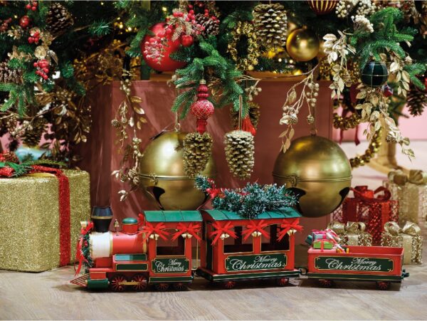 Dekoratsioon rong lipsudega punane 92x16,3x h30cm