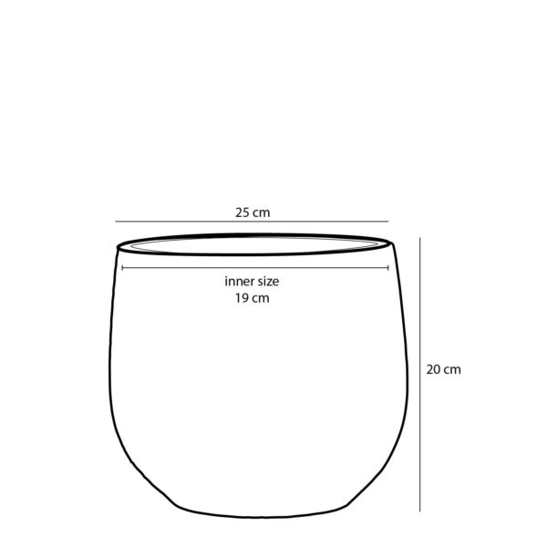 Lillepott Gabriel Ø25x h20cm valge