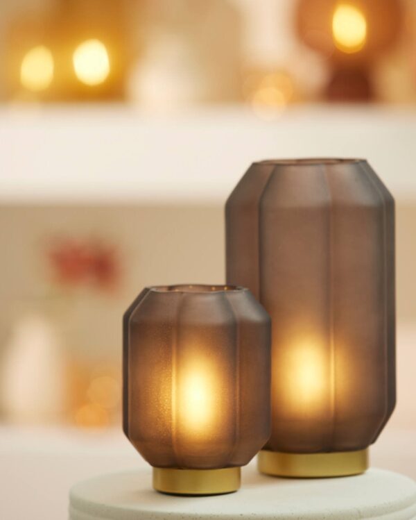 Laualamp Yvias pruun Ø13x h16,5cm