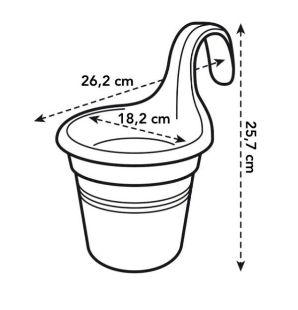 Rõdupott Green Basics 18x26cm terrakota