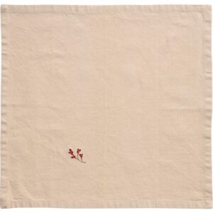 Salvrätik Tradition punase oksaga kreem 40x40cm