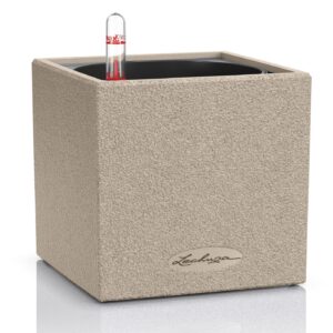 Lechuza lillepott Canto Stone kandliline 14x14x h13,5cm liivabeež