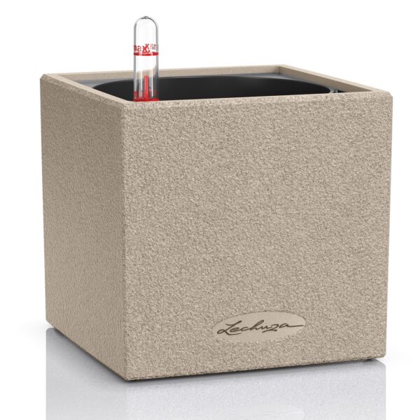 Lechuza lillepott Canto Stone kandliline 14x14x h13,5cm liivabeež