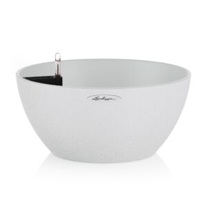 Lechuza lillepott Cubeto Stone 40x40x h18,3cm kvartsvalge