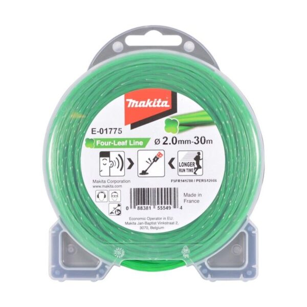 Trimmerijõhv Makita ristikheina kujulise lõikepinnaga 2,0mm x30m