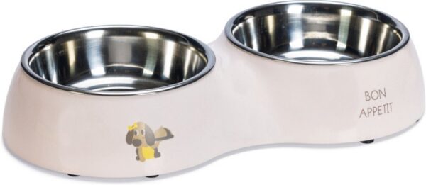 Sööginõu koerale Binky roosa 2x350ml 34x17,5x h6cm