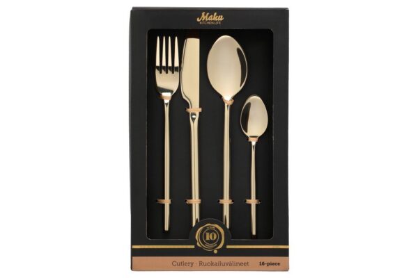 Maku söögiriistad Resteel kuldne 16tk komplektis