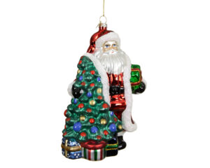 Kuuseehe klaasist jõuluvana kuusega 12×8,8x h17cm