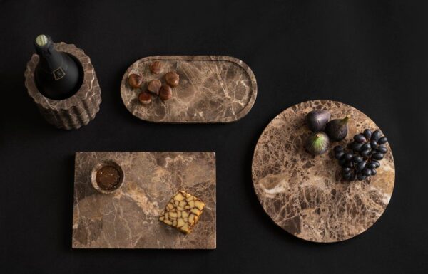 Maku serveerimisalus pruun marmor Ø30cm