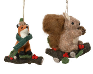 Kuuseehe rebane/orav oksal 13x8xh15cm erinevad 1tk