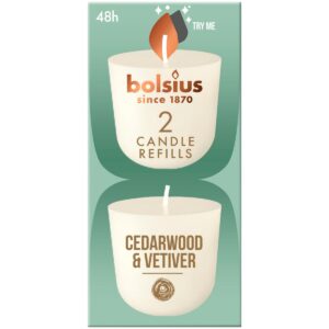 Bolsius CleanLight täidisküünal seedripuu & vetiver 24h