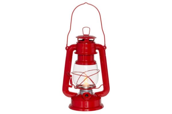 Latern Hurricane LED punane 24,5cm