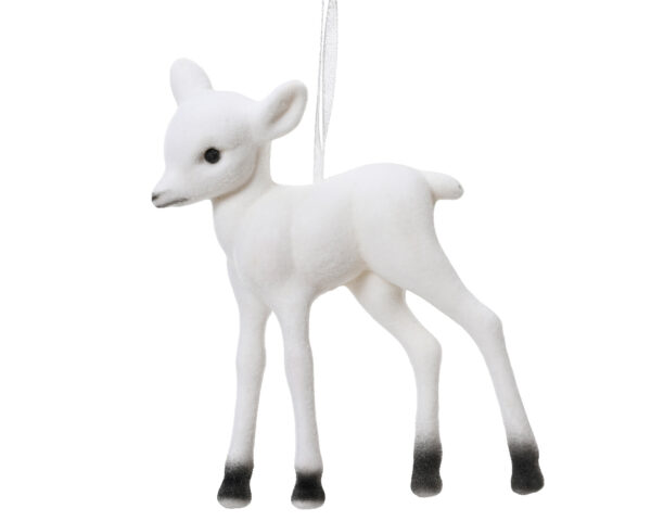 Kuuseehe põhjapõder valge 3x6,5x h7,5cm