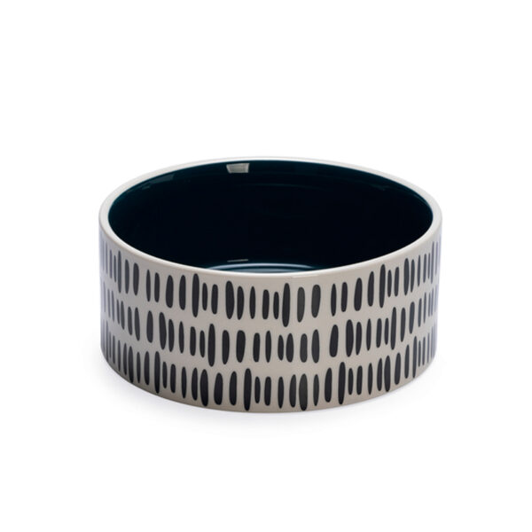 Sööginõu Jade koerale must/valge 1150ml Ø18x h7cm