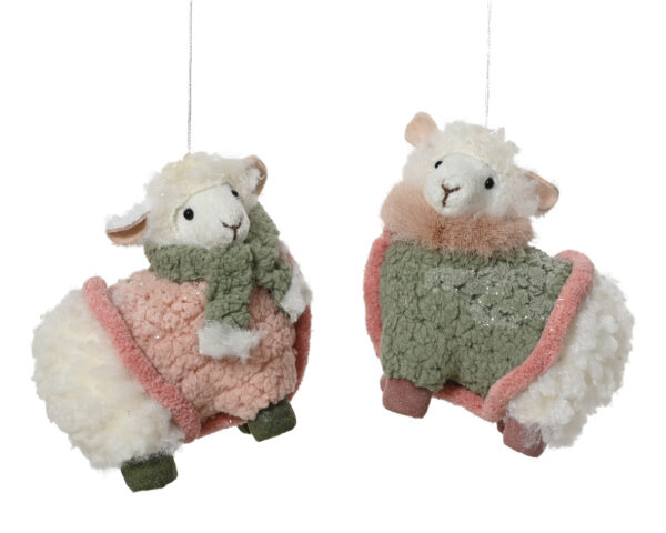 Kuuseehe lammas kampsuniga valge 7x12x h13cm erinevad 1tk