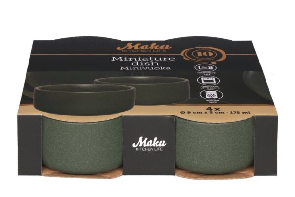 Maku väike kauss roheline 0,175L 4tk komplektis
