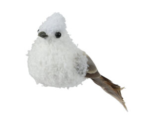 Dekoratsioon lind pika sabaga valge 16×5,5x h5,5cm