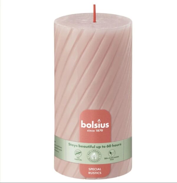 Lauaküünal Rustic Twisted roosa 13x6,8cm 60h