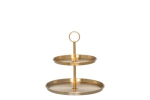 Maku serveerimisalus 2-tasandiline kuldne Ø23xh24cm