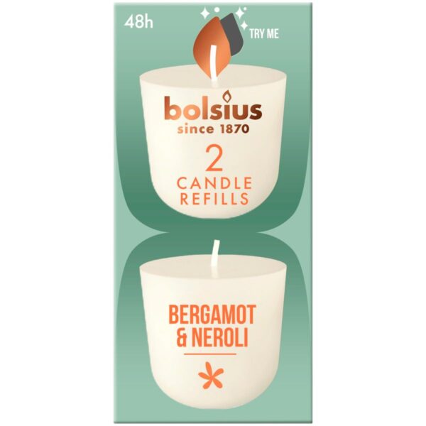 Bolsius CleanLight täidisküünal bergamot & neroli 24h